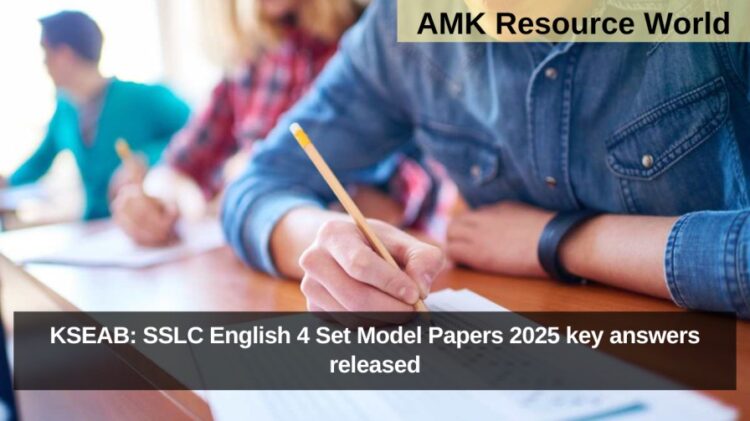 KSEAB: SSLC English 4 Set Model Papers 2025 key answers released