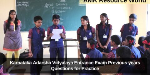 Karnataka Adarsha Vidyalaya Entrance Exam Previous years Questions for Practice