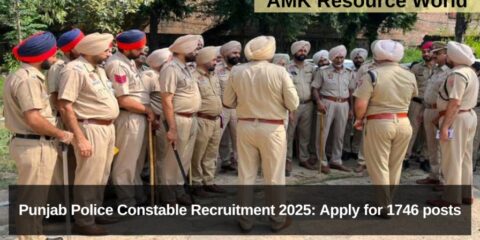 Punjab Police Constable Recruitment 2025: Apply for 1746 posts