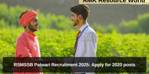 RSMSSB Patwari Recruitment 2025: Apply for 2020 posts