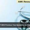 NEET MDS Previous Year Questions for Practice