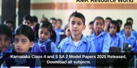 Karnataka Class 4 and 5 SA 2 Model Papers 2025 Released, Download all subjects