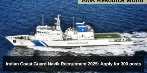 Indian Coast Guard Navik Recruitment 2025: Apply for 300 posts