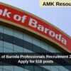 Bank of Baroda Professionals Recruitment 2025: Apply for 518 posts