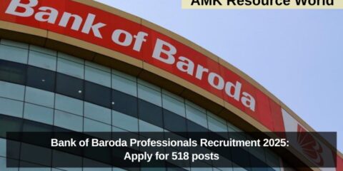 Bank of Baroda Professionals Recruitment 2025: Apply for 518 posts