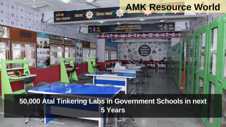 50,000 Atal Tinkering Labs in Government Schools in next 5 Years