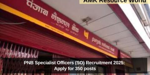 PNB Specialist Officers (SO) Recruitment 2025: Apply for 350 posts