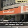 Bank of Baroda Office Assistant Recruitment 2025 notification out: Apply for 500 Posts