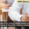 Karnataka Class 8, 9 & 10 Maths Bridge Course, Lesson Plan & Program of Work 2025 resources released