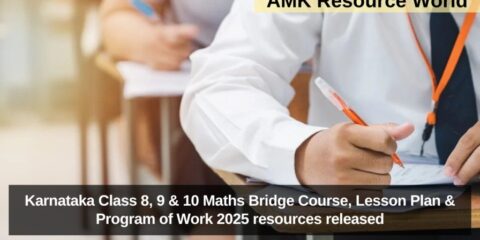 Karnataka Class 8, 9 & 10 Maths Bridge Course, Lesson Plan & Program of Work 2025 resources released
