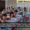 Karnataka Class 6 to 10 Hindi Bridge Course, Lesson Plan Program of Work 2025 resources released