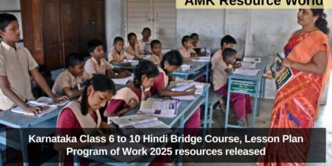 Karnataka Class 6 to 10 Hindi Bridge Course, Lesson Plan Program of Work 2025 resources released