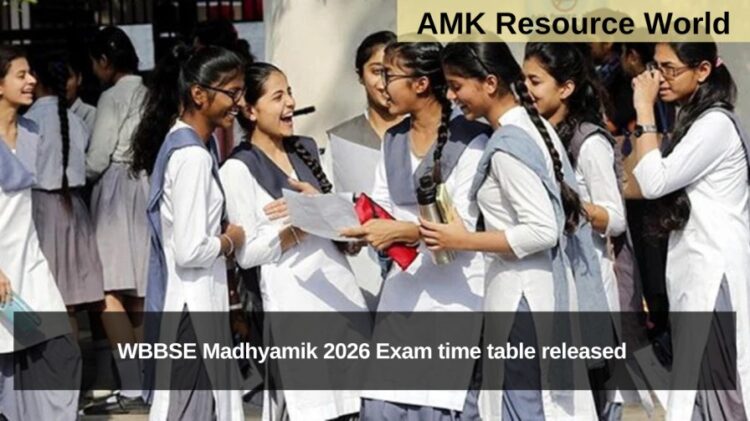 WBBSE Madhyamik 2026 Exam time table released
