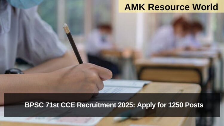 BPSC 71st CCE Recruitment 2025: Apply for 1250 Posts