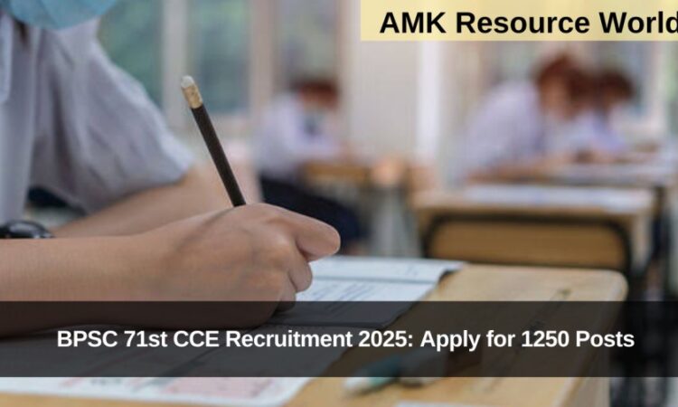 BPSC 71st CCE Recruitment 2025: Apply for 1250 Posts
