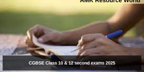 CGBSE Class 10 & 12 second exams 2025 time table released 
