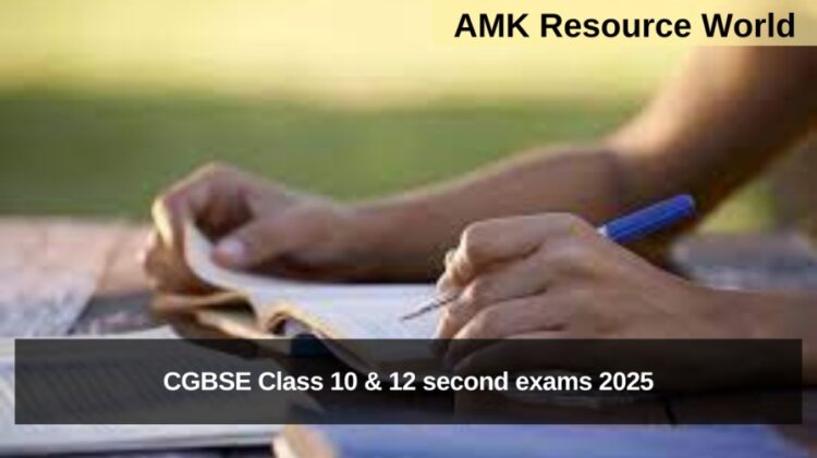 CGBSE Class 10 & 12 second exams 2025 time table released 