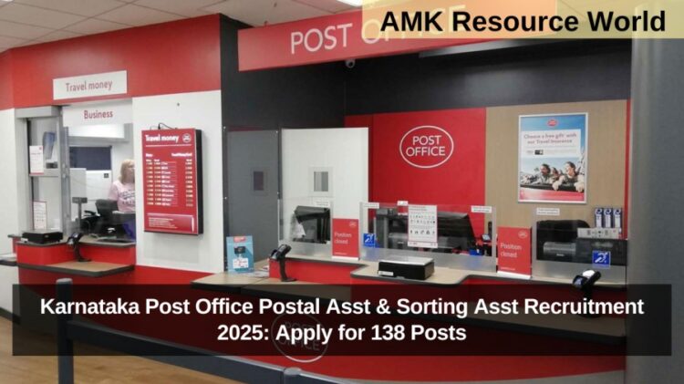 Karnataka Post Office Postal Asst & Sorting Asst Recruitment 2025: Apply for 138 Posts