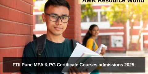 FTII Pune MFA & PG Certificate Courses admissions 2025 Applications Open
