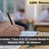 DSERT, Karnataka: Class 4 to 10 Lesson Based Assessment Material 2025 - 26 released 