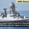Indian Navy Naval Civilian Group B & C Recruitment 2025 notification released: Apply for 1110 Posts