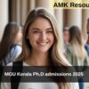 MGU Kerala Ph.D admissions 2025 Applications Open