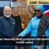 Prime Minister Narendra Modi conferred with Namibia’s highest civilian award