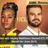 Aiden Markram and Hayley Matthews Named ICC Players of the Month for June 2025