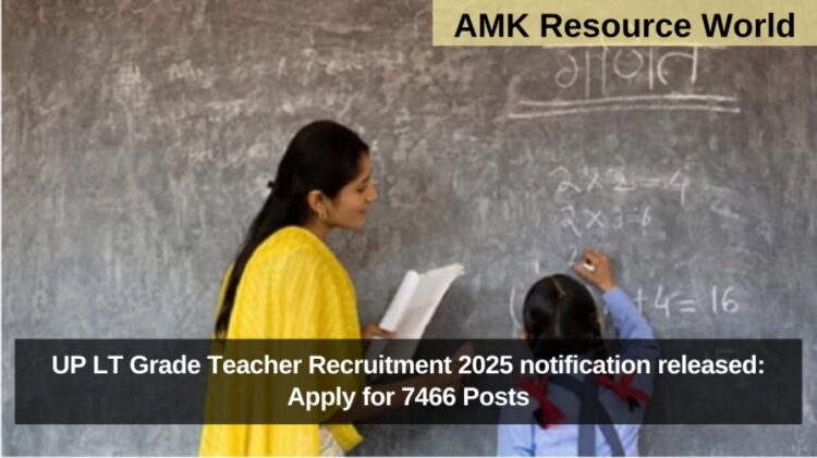 UP LT Grade Teacher Recruitment 2025 notification released: Apply for 7466 Posts