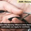 NHM Gariaband CHO, Nursing Officer & Other Recruitment 2025 notification out: Apply for 113 Posts