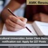 Gujarat Agricultural Universities Junior Clerk Recruitment 2025 notification out: Apply for 227 Posts