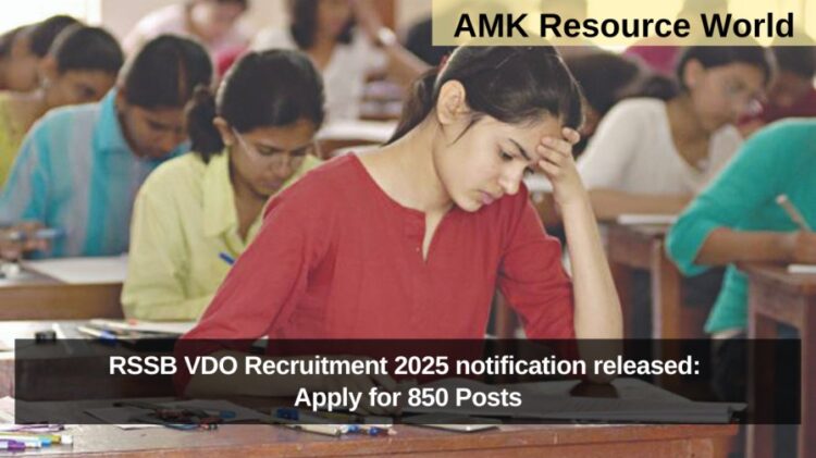 RSSB VDO Recruitment 2025 notification released: Apply for 850 Posts