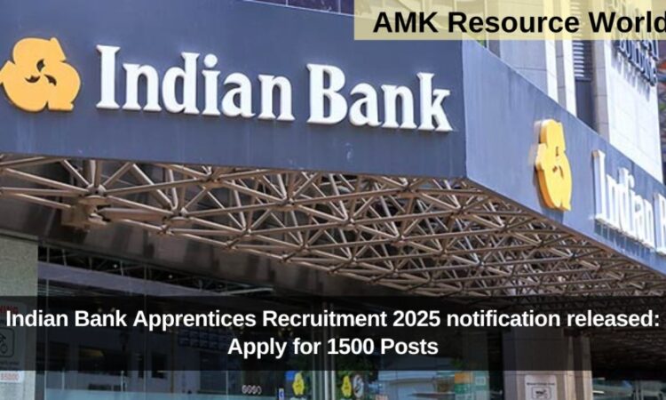 Indian Bank Apprentices Recruitment 2025 notification released: Apply for 1500 Posts