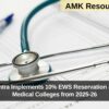 Maharashtra Implements 10% EWS Reservation in Private Medical Colleges from 2025-26