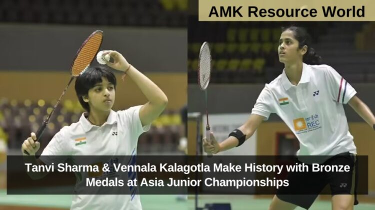 Tanvi Sharma & Vennala Kalagotla Make History with Bronze Medals at Asia Junior Championships