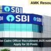 SBI Specialist Cadre Officer Recruitment 2025 notification out: Apply for 33 Posts