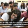 Allegations of Paper Leak Rock JKSSB Junior Engineer Recruitment Exam in Jammu and Kashmir