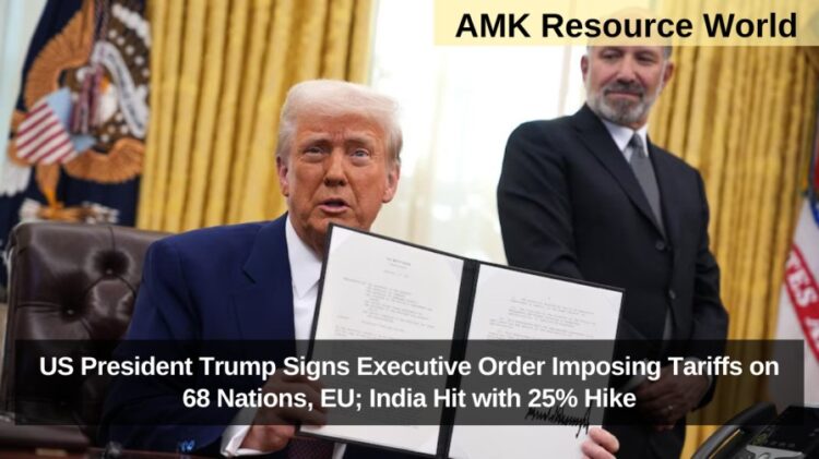 US President Trump Signs Executive Order Imposing Tariffs on 68 Nations, EU; India Hit with 25% Hike