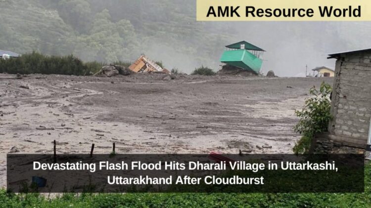 Devastating Flash Flood Hits Dharali Village in Uttarkashi, Uttarakhand After Cloudburst