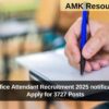 BSSC Office Attendant Recruitment 2025 notification out: Apply for 3727 Posts
