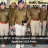 Rajasthan RPSC SI Recruitment 2025 notification out: Apply for 1015 Posts