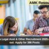 Income Tax Legal Asst & Other Recruitment 2025 notification out: Apply for 386 Posts