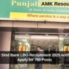 Punjab and Sind Bank LBO Recruitment 2025 notification out: Apply for 750 Posts