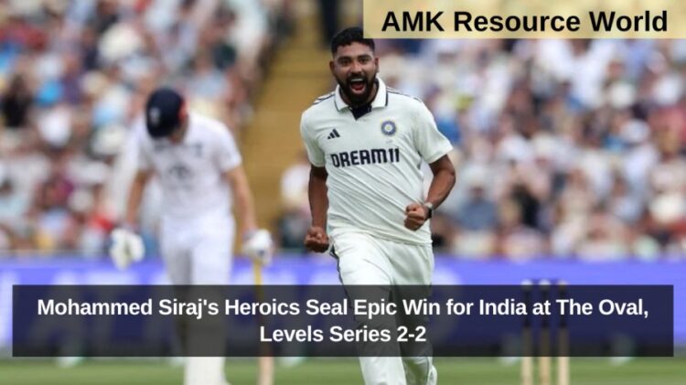 Mohammed Siraj's Heroics Seal Epic Win for India at The Oval, Levels Series 2-2