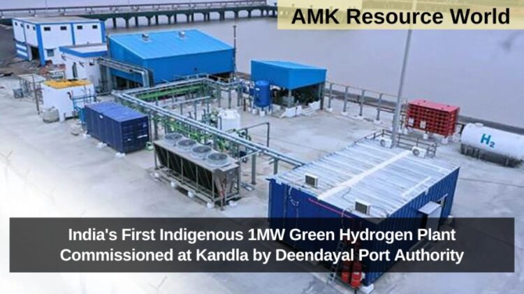 India's First Indigenous 1MW Green Hydrogen Plant Commissioned at Kandla by Deendayal Port Authority