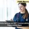 Karnataka M.Sc Nursing and MPT Courses admissions 2025 Registrations Open