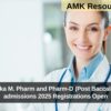 Karnataka M. Pharm and Pharm-D (Post Baccalaureate) admissions 2025 Registrations Open