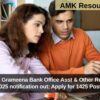 Karnataka Grameena Bank Office Asst & Other Recruitment 2025 notification out: Apply for 1425 Posts