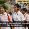 JKBOSE Class 10 & 12 Biannual, Private Exams 2025: Revised Date Sheet Released