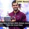 Carlos Alcaraz Wins US Open 2025, Defeats Jannik Sinner to Claim 6th Grand Slam